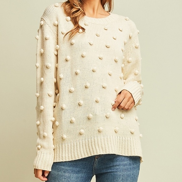 Pom Pom ivory sweater - Picture 8 of 8